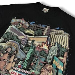 Vtg 90s The Mirage Las Vegas Black T-Shirt City Size Adult Small Rare USA Made